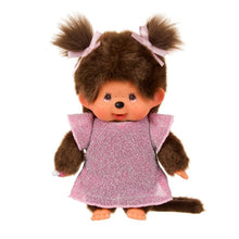 Monchhichi Girl in Pink Glitter Dress (20cm)