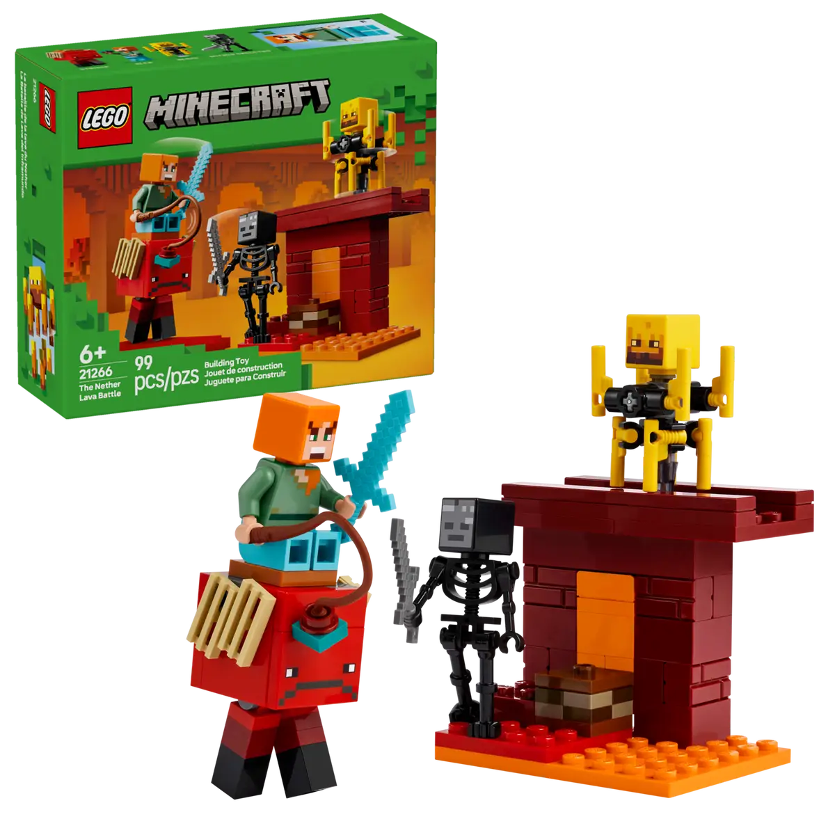 Lego  Minecraft 21266 The Nether Lava Battle