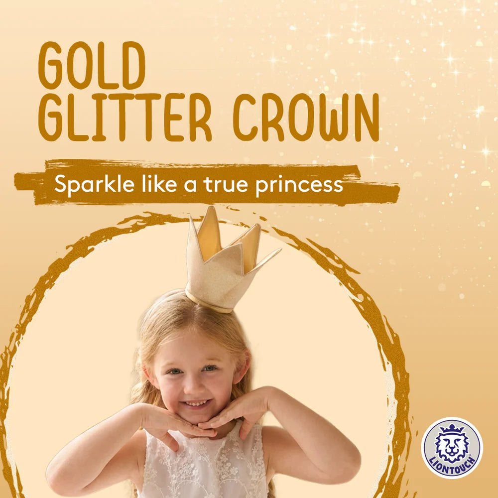 Liontouch  Princess Crown, 13 Cm, Glittering Gold