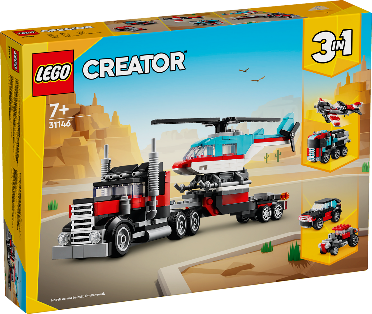 LEGO Creator 31146 Flatbed Truck with Helicopter