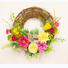 Enchante Dahlia Garden Vine Wreath 55cms
