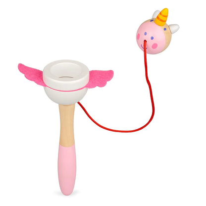 Tobar Wooden Unicorn And Dragon Cup And Ball (1 Colour Chosen at Random)
