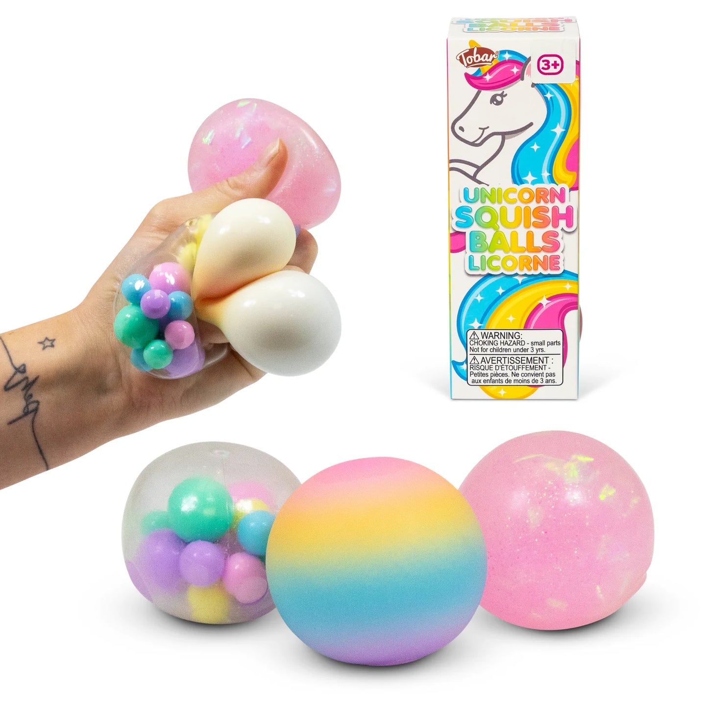Tobar Scrunchems Unicorn 3Pk Diddy Squish Balls