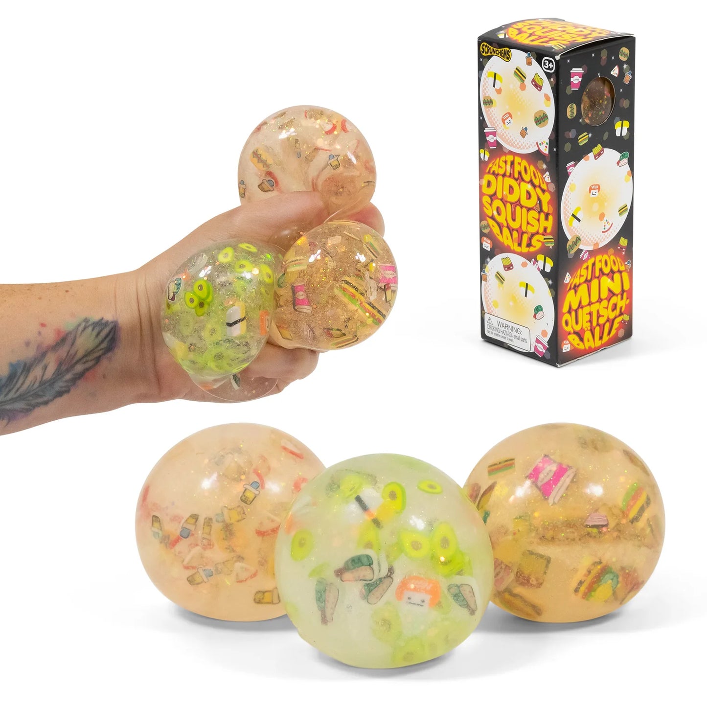 Tobar Scrunchems Fast Food Diddy Squish Balls - 3Pk