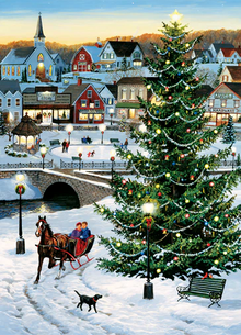 Cobble Hill Puzzles 1000 Pieces Village Tree