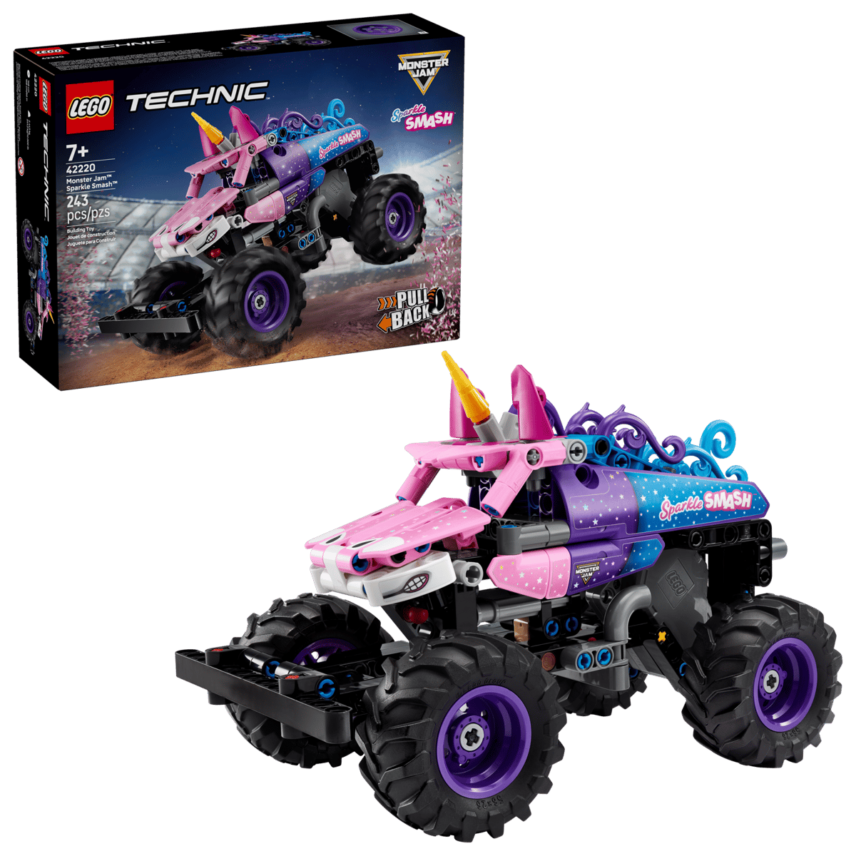 Lego Technic 42220 Monster Jam™  Sparkle Smash™ Pull-Back