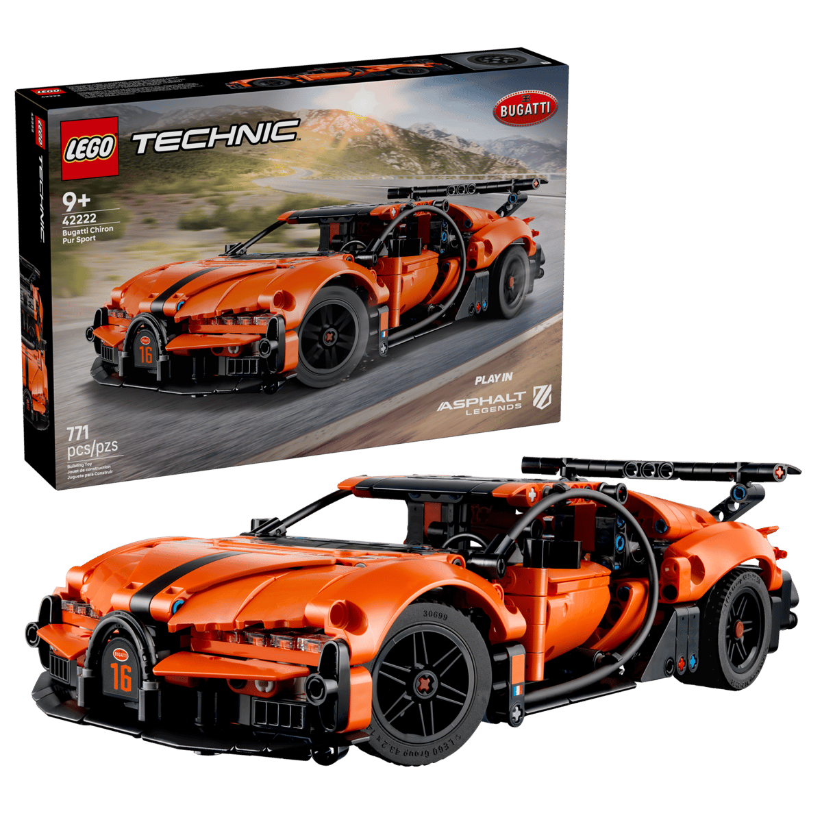 Lego Technic 42222 Bugatti Chiron Pur Sport Hypercar