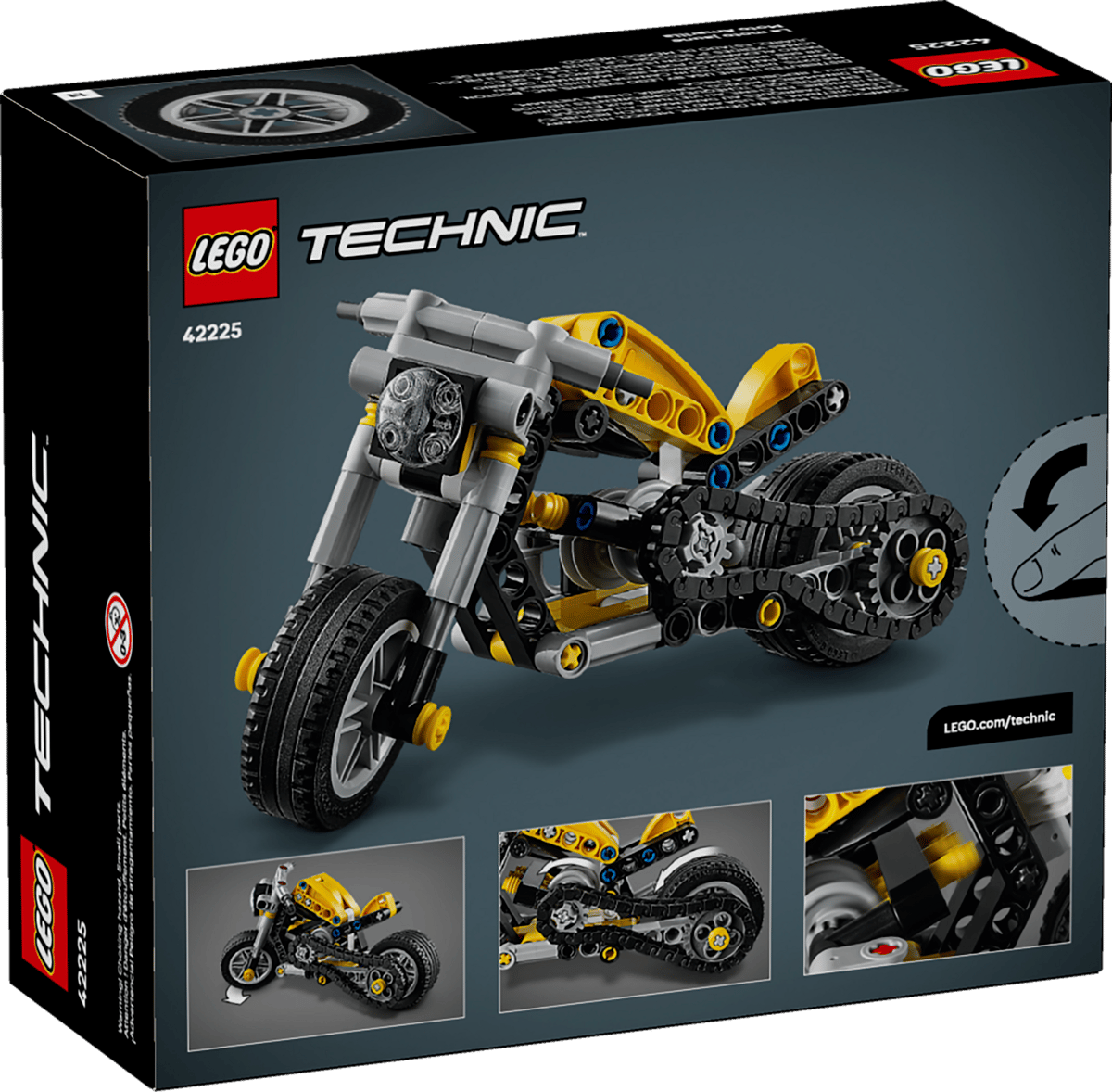 Lego Technic 42225 Yellow Motorcycle
