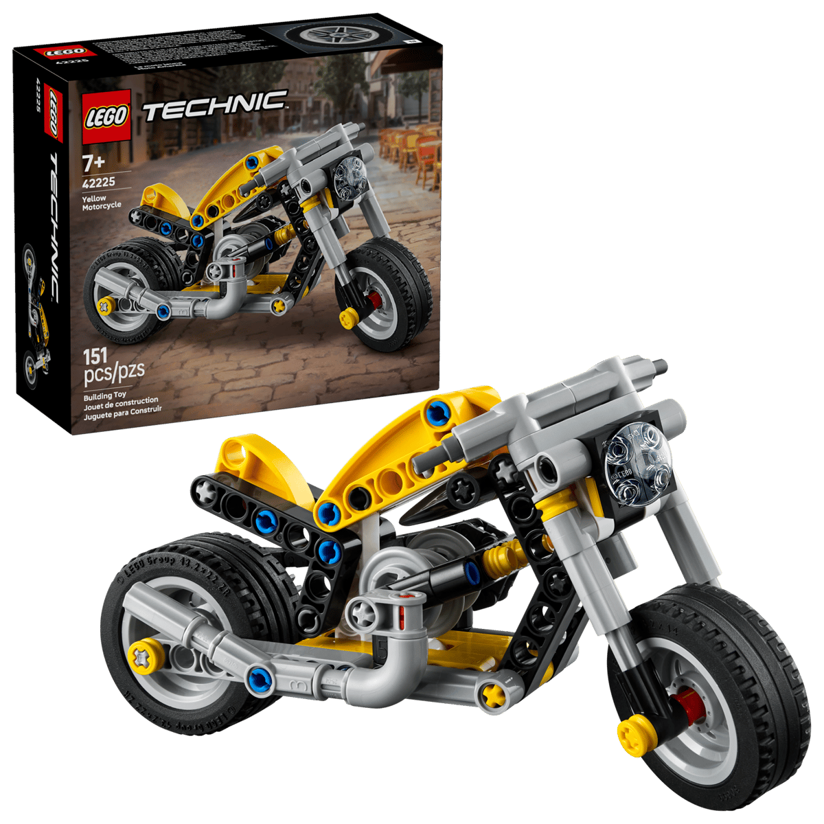 Lego Technic 42225 Yellow Motorcycle