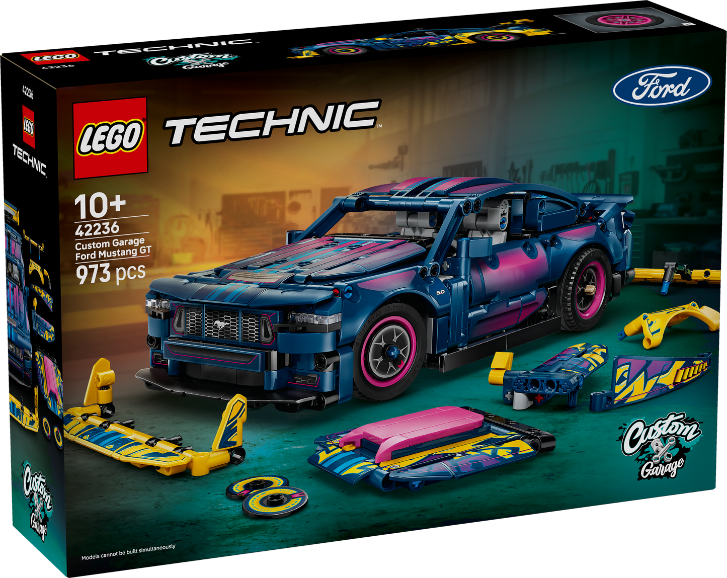 LEGO Technic 42236 Custom Garage Ford Mustang GT Car