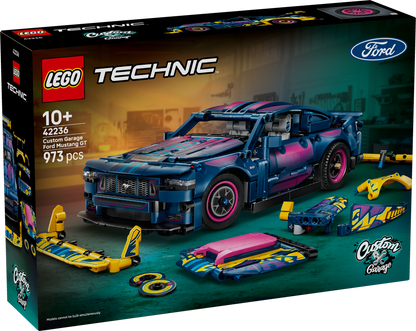 LEGO Technic 42236 Custom Garage Ford Mustang GT Car
