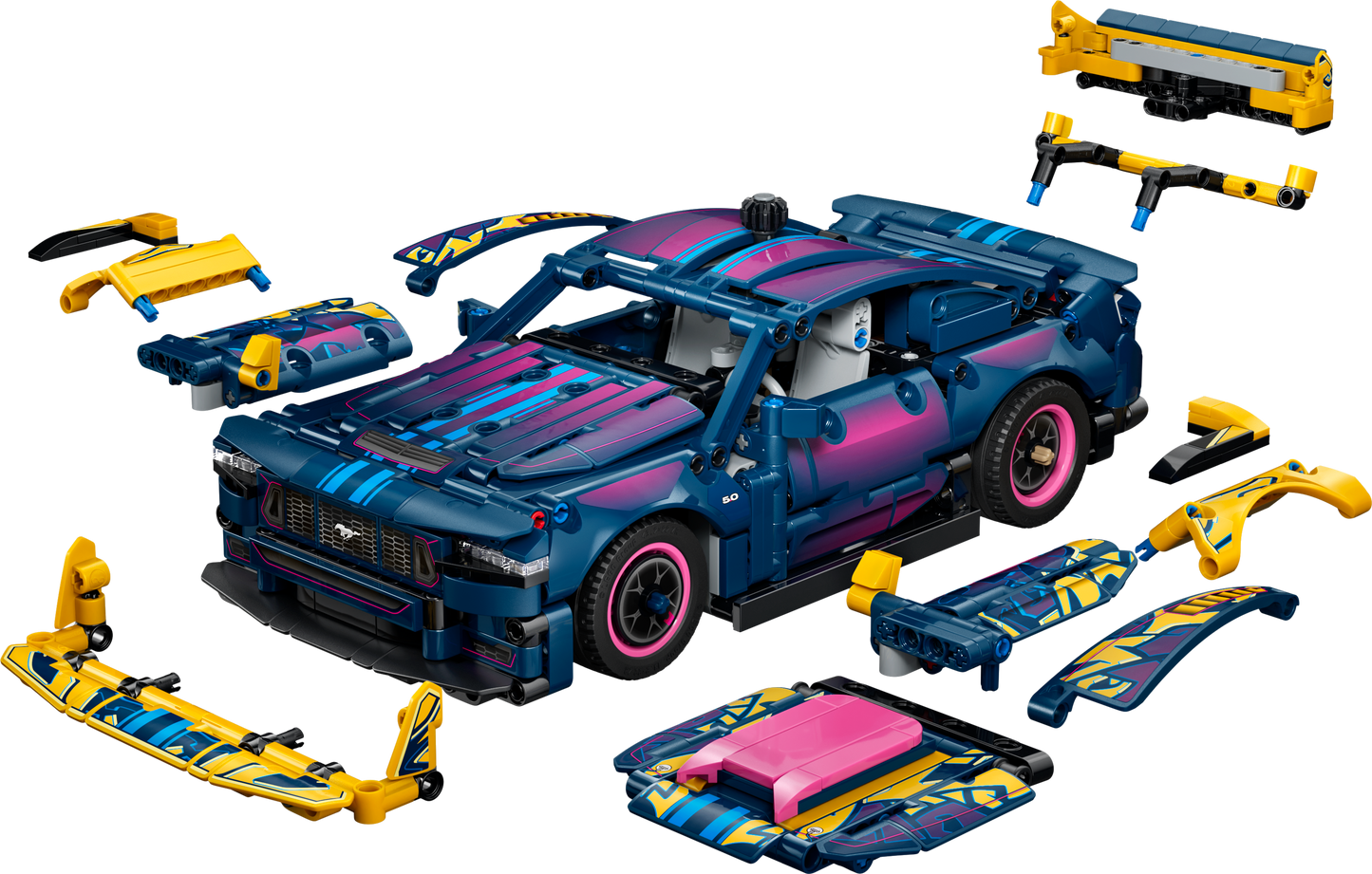 LEGO Technic 42236 Custom Garage Ford Mustang GT Car
