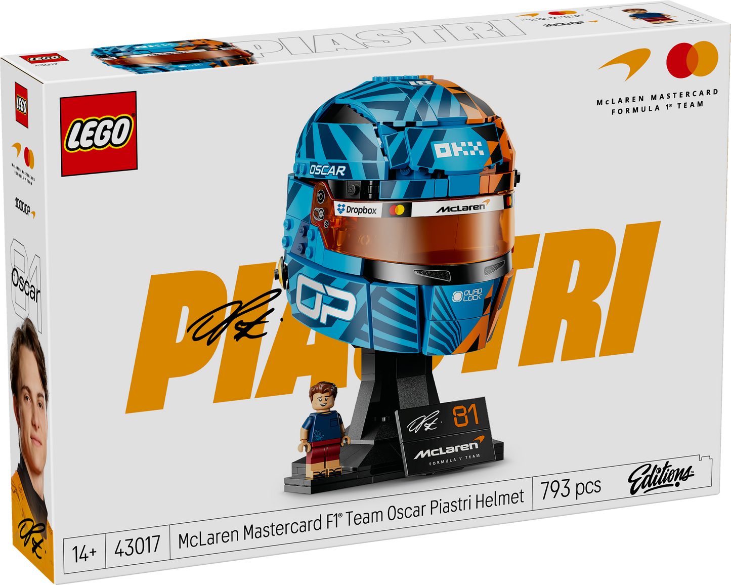 LEGO Editions Formula 1 43017 McLaren Mastercard F1® Team Oscar Piastri Helmet