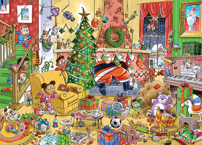 Cobble Hill Puzzles 350 Pieces Catching Santa