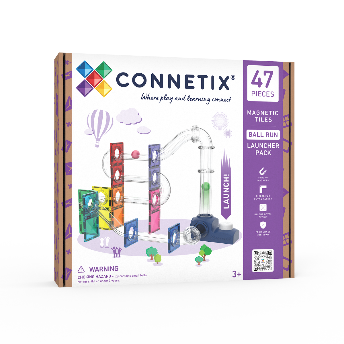 Connetix Tiles Ball Run Launcher Pack 47 pc
