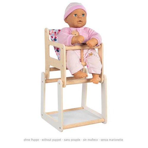 Goki Doll's High Chair With Table, 2In1