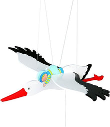Goki Stork with Baby Swinging Animal Mobile