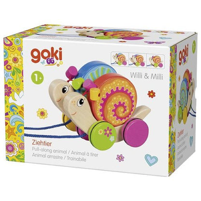 Goki Pull-Along Duo Snails - Willi And Milli