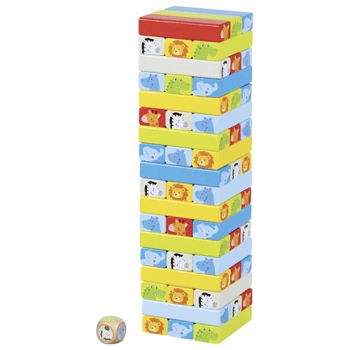 Goki Tumbling Tower With Animal Motifs
