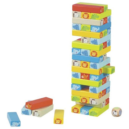 Goki Tumbling Tower With Animal Motifs