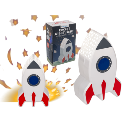 Out of The Blue Night Light With Star Projector Rocket
