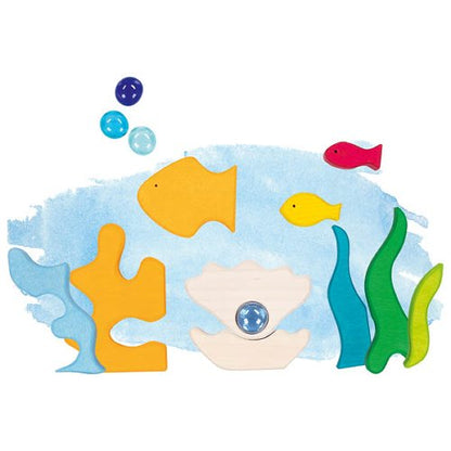 Goki Landscape Puzzle Sea Lights With 4 Glass Stones, 23 X