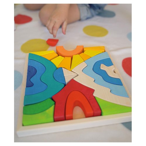 Goki Landscape Puzzle Little Polar Bear
