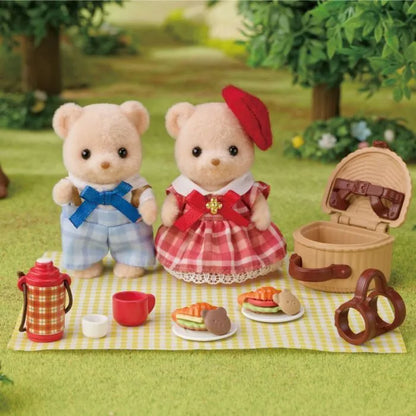 Sylvanian Families Biscuit Bear Sister & Brother - Delicious Picnic
