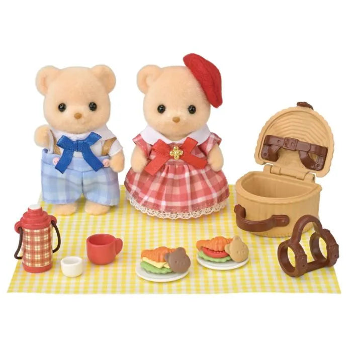 Sylvanian Families Biscuit Bear Sister & Brother - Delicious Picnic