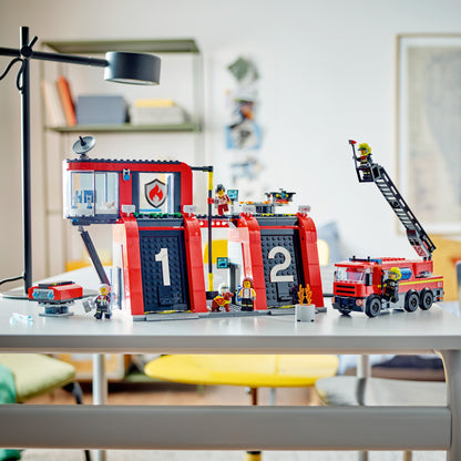 LEGO City 60414 Fire Station with Fire Truck