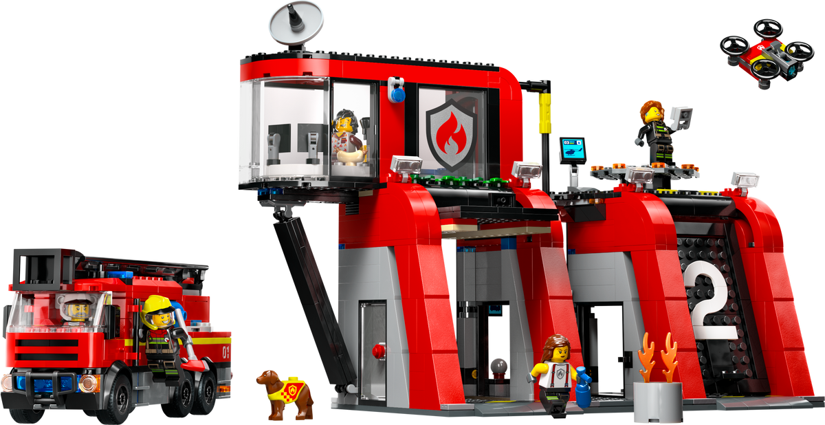 LEGO City 60414 Fire Station with Fire Truck