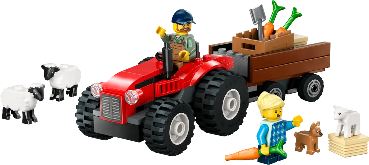 Lego City Great Vehicles 60461 Red Farm Tractor with Trailer & Sheep