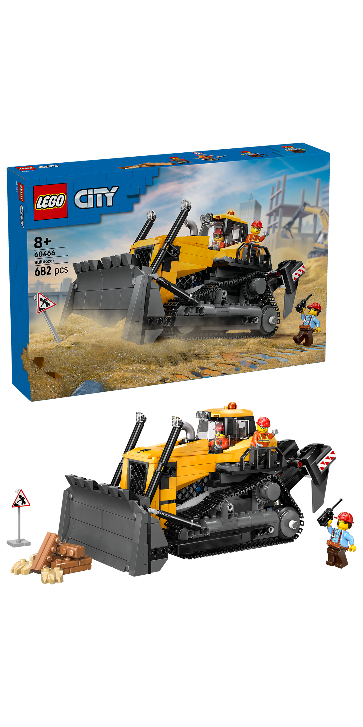 LEGO City 60466 Yellow Bulldozer