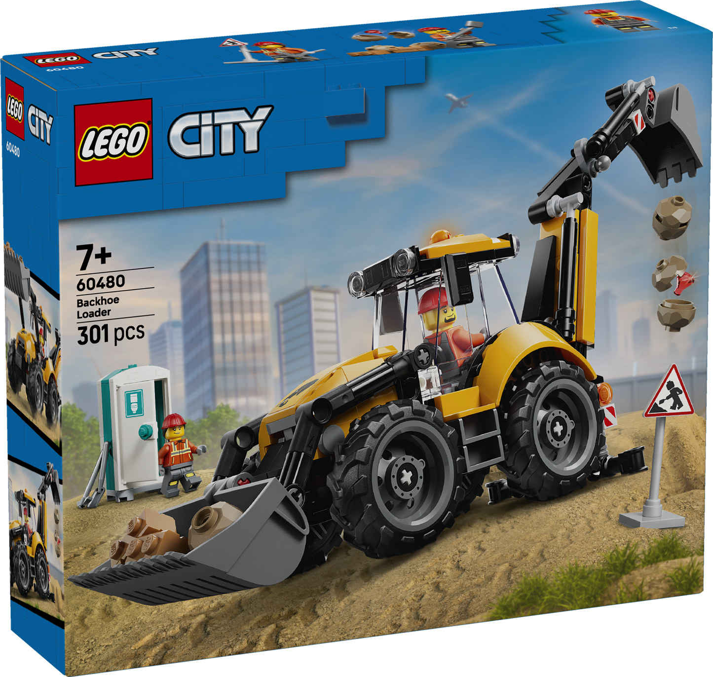 LEGO City Great Vehicles 60480 Yellow Backhoe Loader