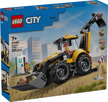 LEGO City Great Vehicles 60480 Yellow Backhoe Loader