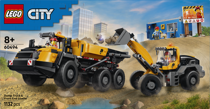 LEGO City Big Vehicles 60494 Dump Truck & Front End Loader