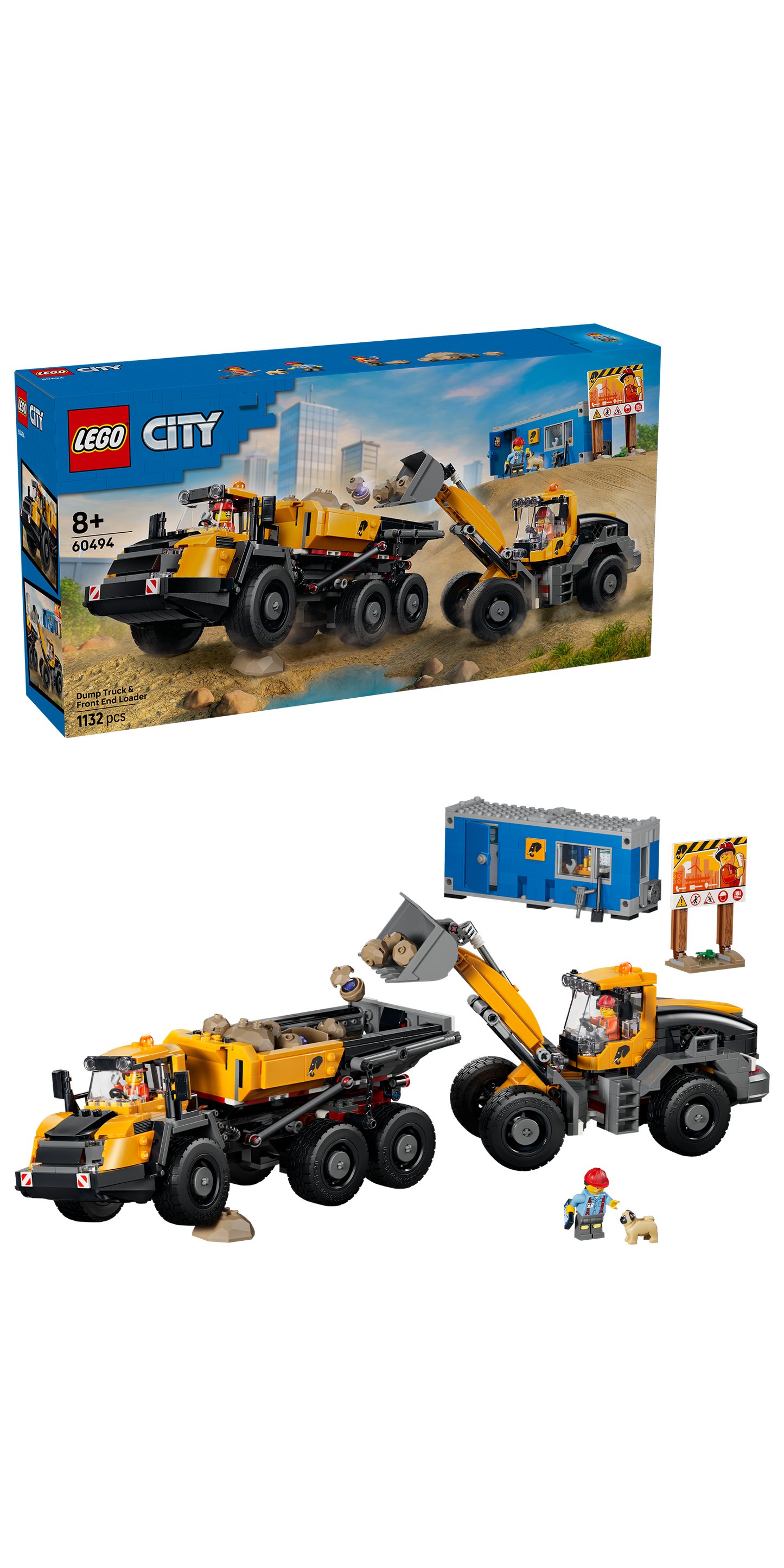 LEGO City Big Vehicles 60494 Dump Truck & Front End Loader