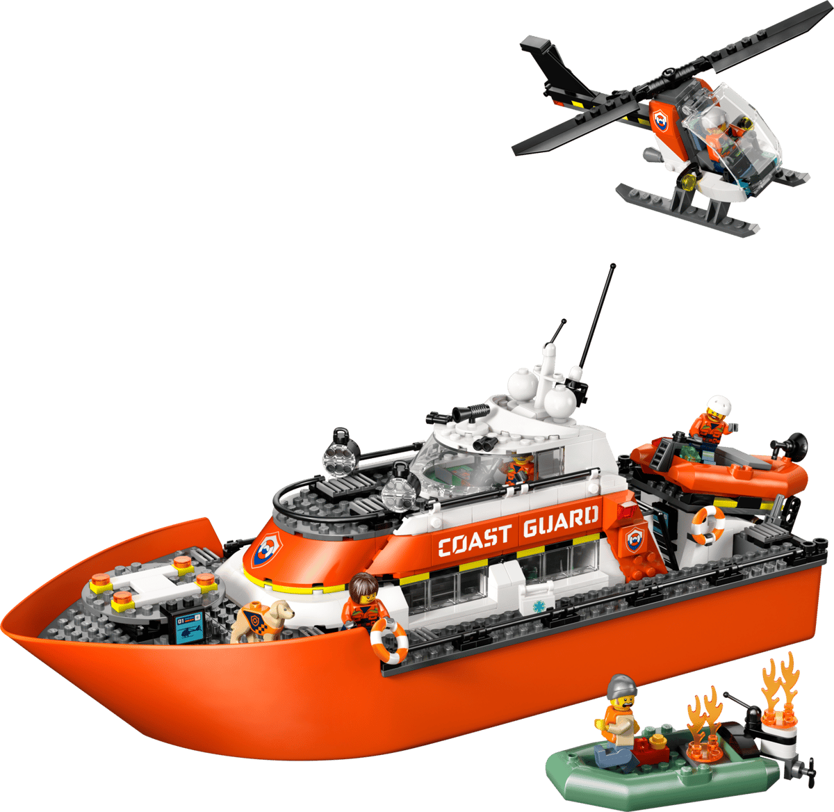 Lego City 60504 Coast Guard Rescue Boat & Helicopter