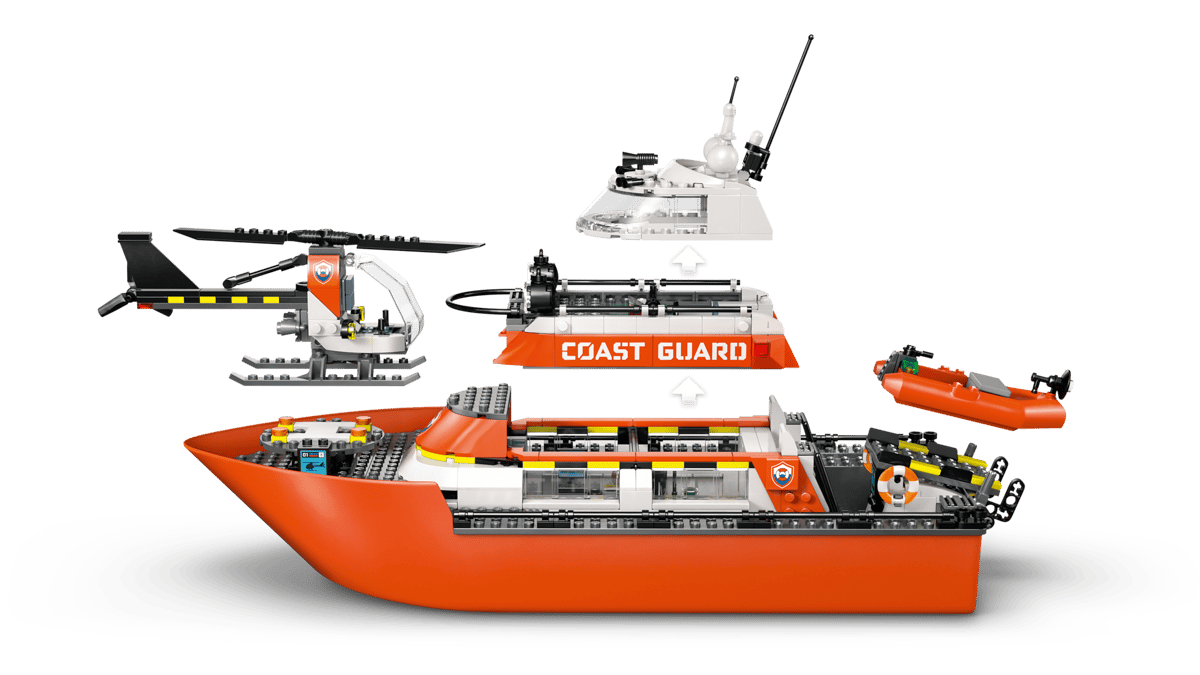 Lego City 60504 Coast Guard Rescue Boat & Helicopter