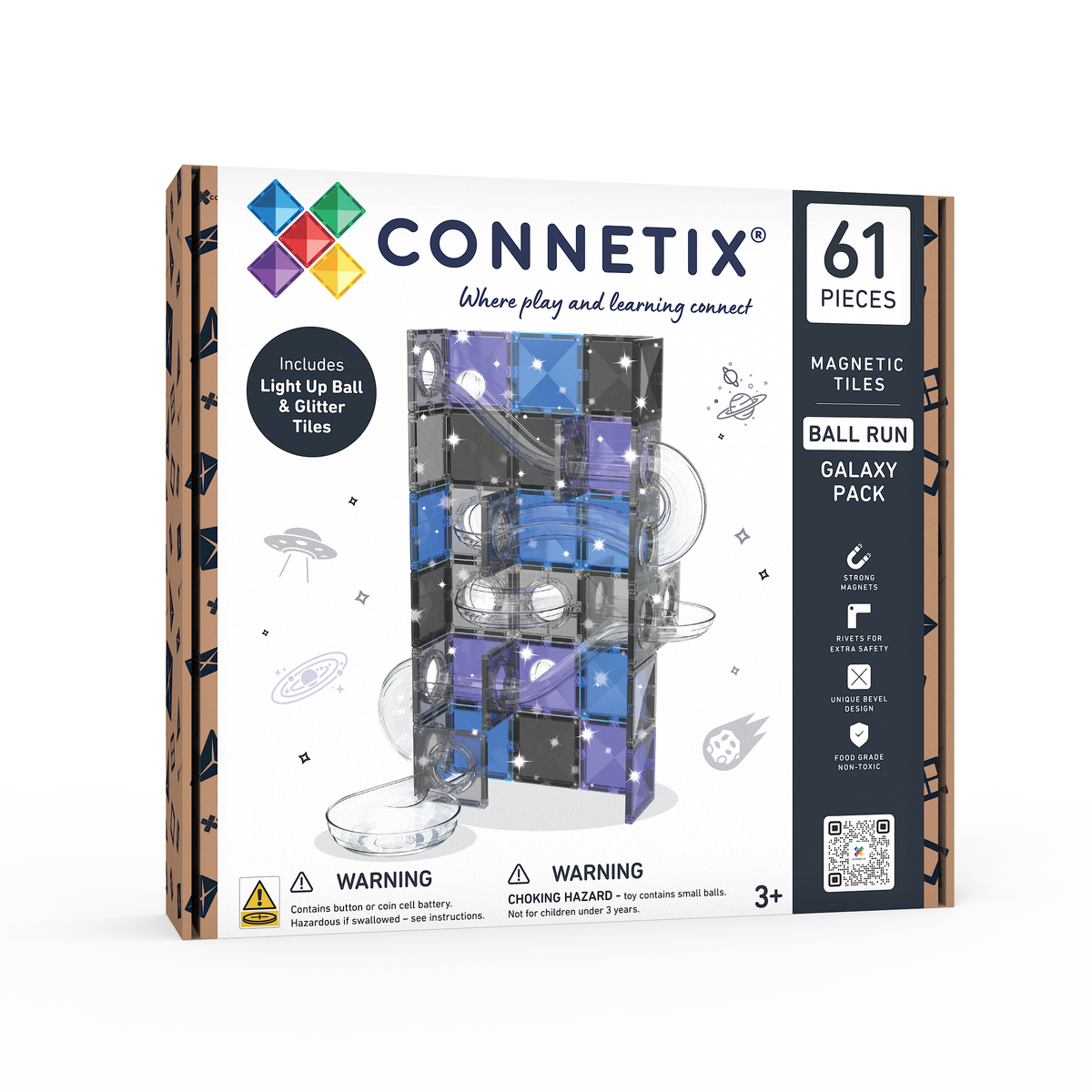 Connetix Tiles Ball Run Galaxy Pack 61 pc