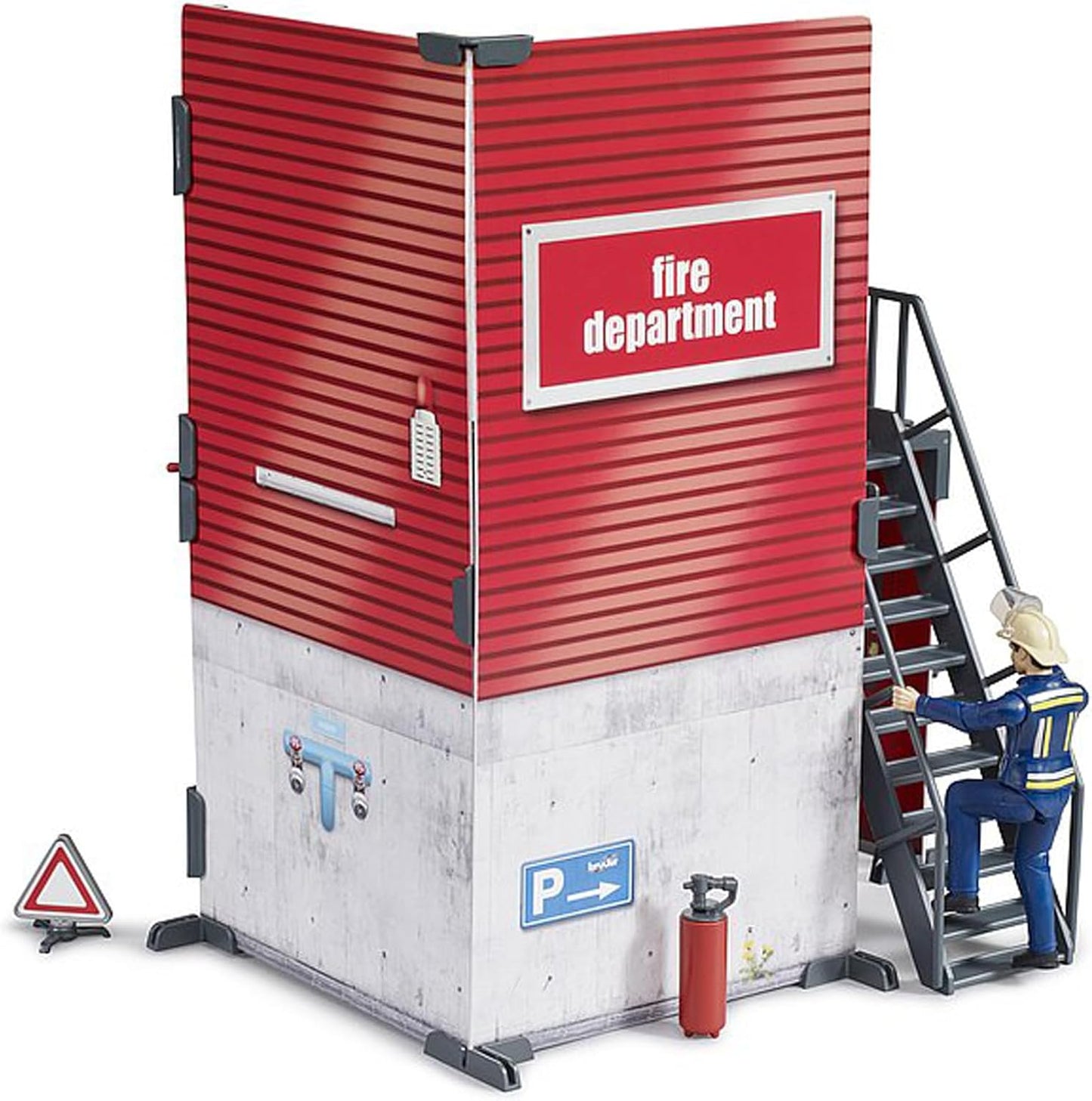 Bruder Bworld Fire Station With Fireman