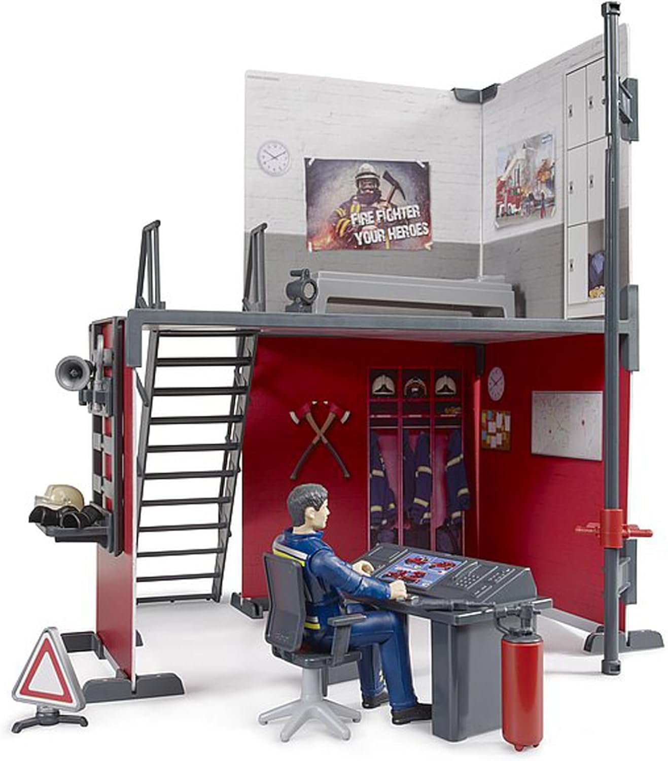 Bruder Bworld Fire Station With Fireman