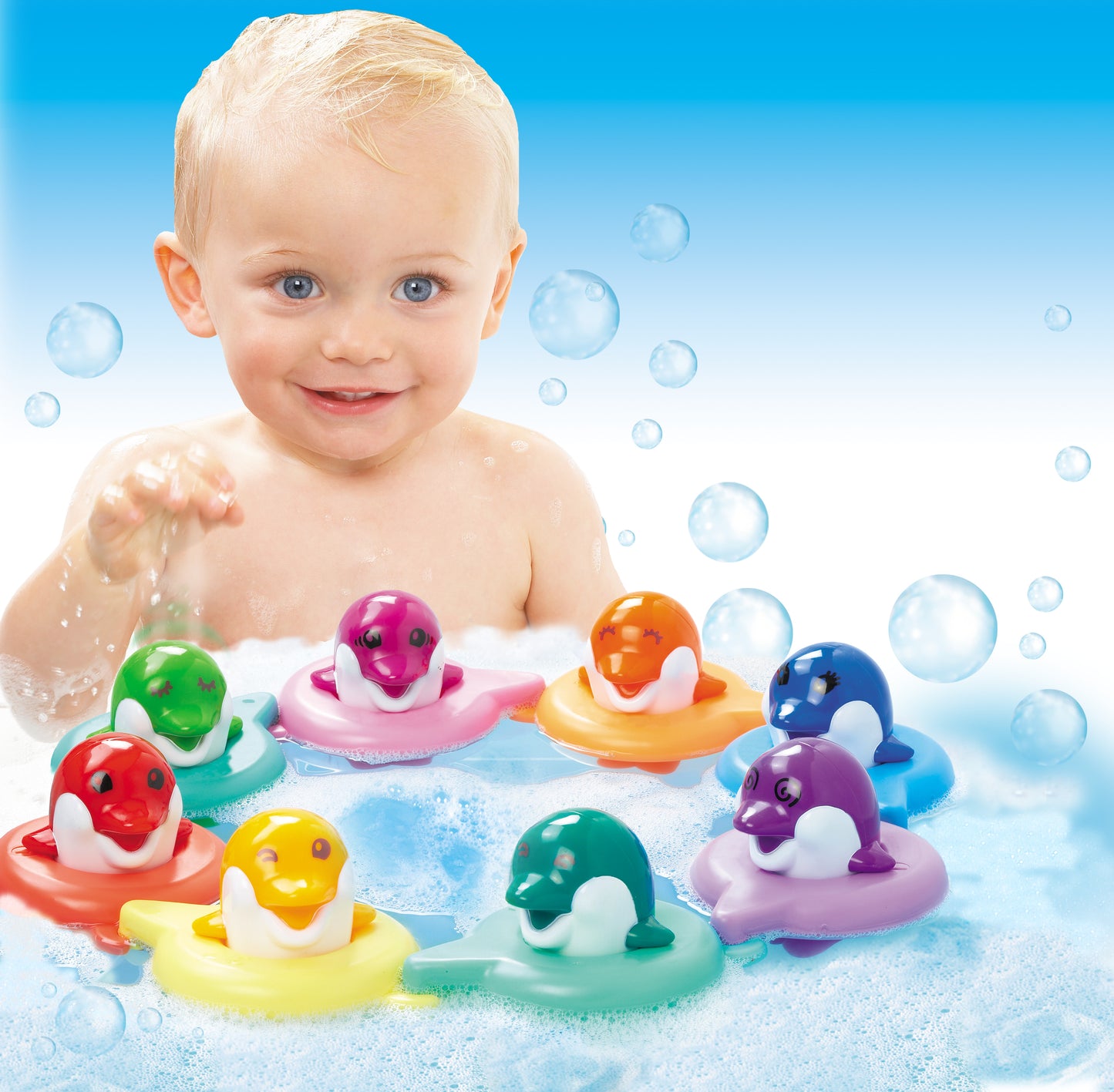 Tomy Toomies Bath Do Rae Mi Dolphins
