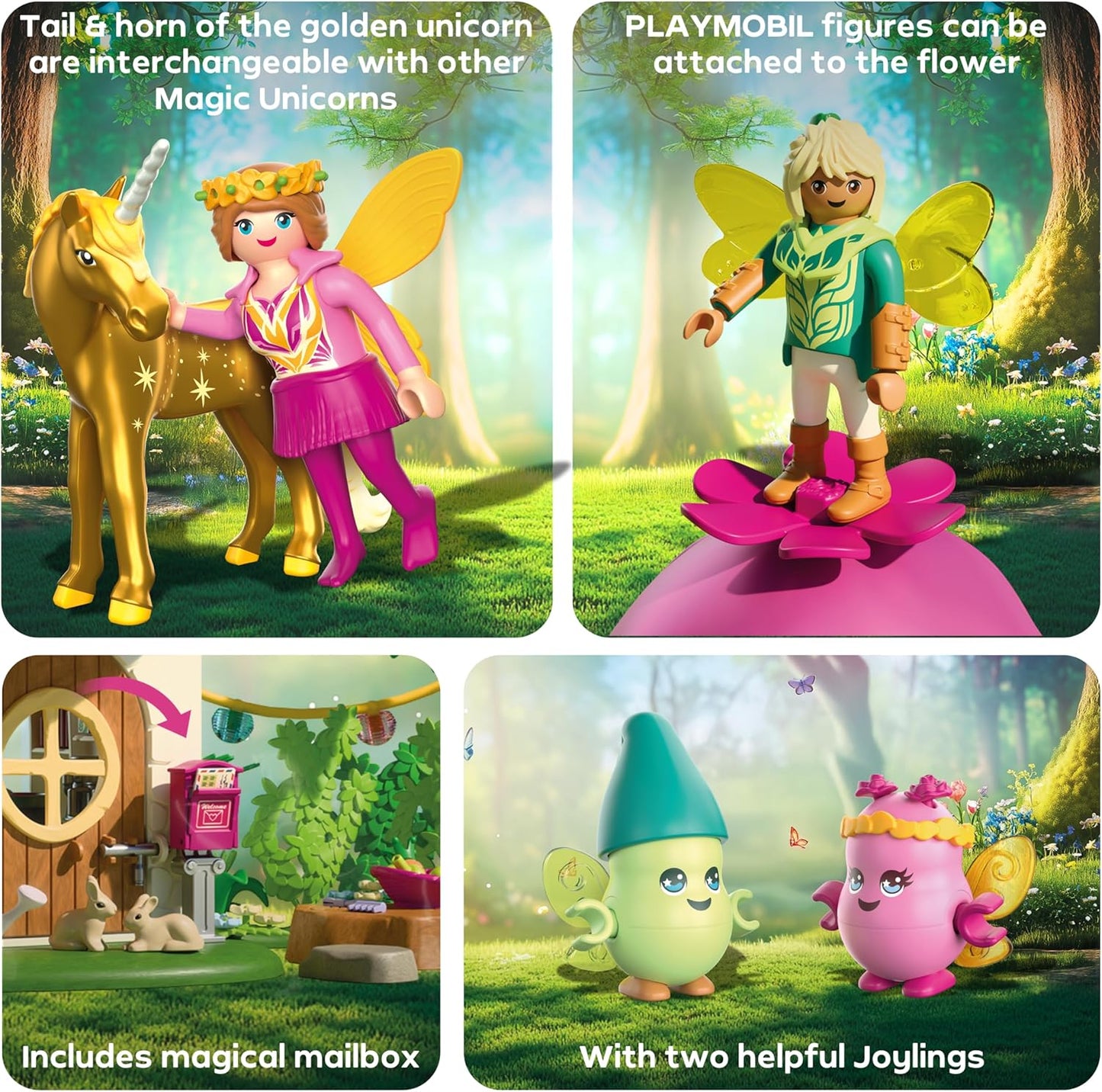 Playmobil 71838 Cozy Fairy Home with Golden Unicorn