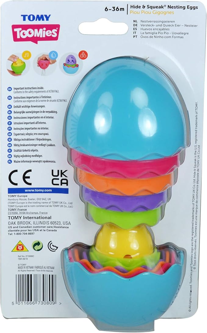 Tomy Toomies Hide & Squeak Nesting Eggs