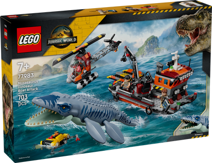 LEGO Jurassic World 77983 Mosasaurus Dinosaur Boat Attack