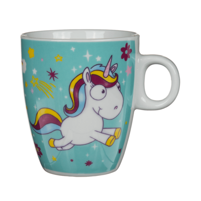 Out Of The Blue Porcelain Mug Comic Unicorn Asst