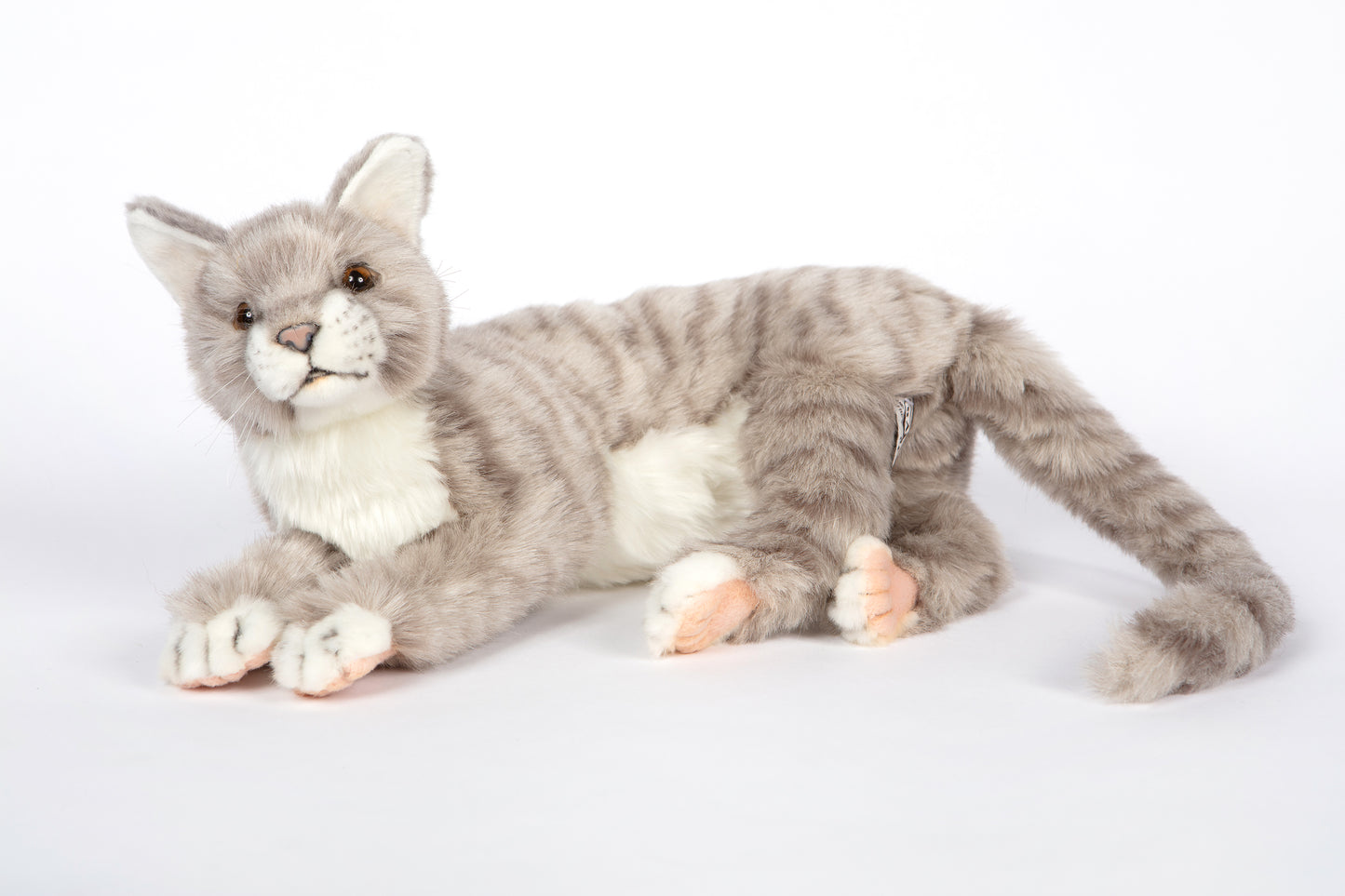 Hansa Cat Jaquard Laying (Grey)