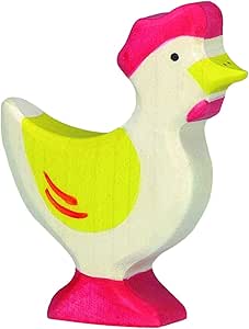 Holztiger Hen, Standing, Yellow