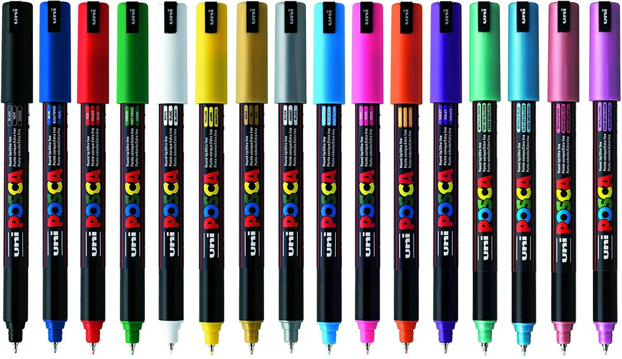 Posca Pc-1Mr Set 16 Colours Ultra Fine